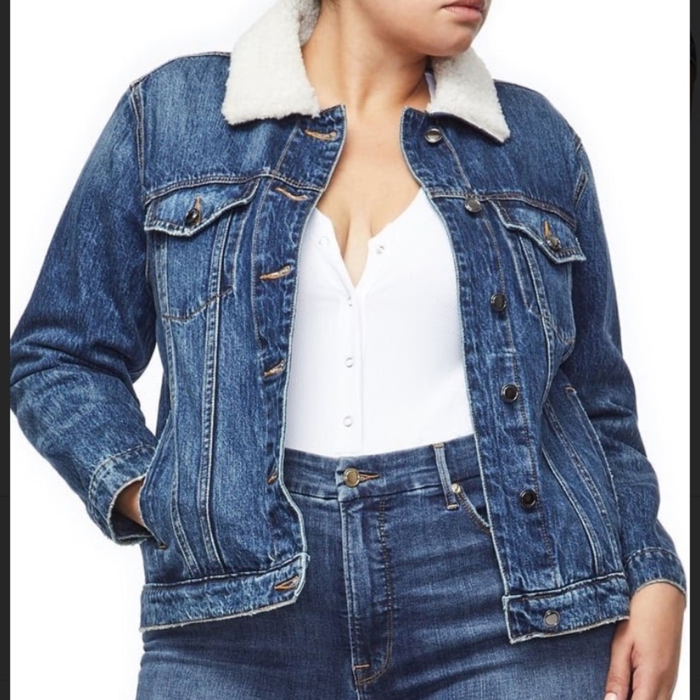 GOOD AMERICAN Boyfriend Denim Jacket NWT